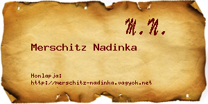 Merschitz Nadinka névjegykártya